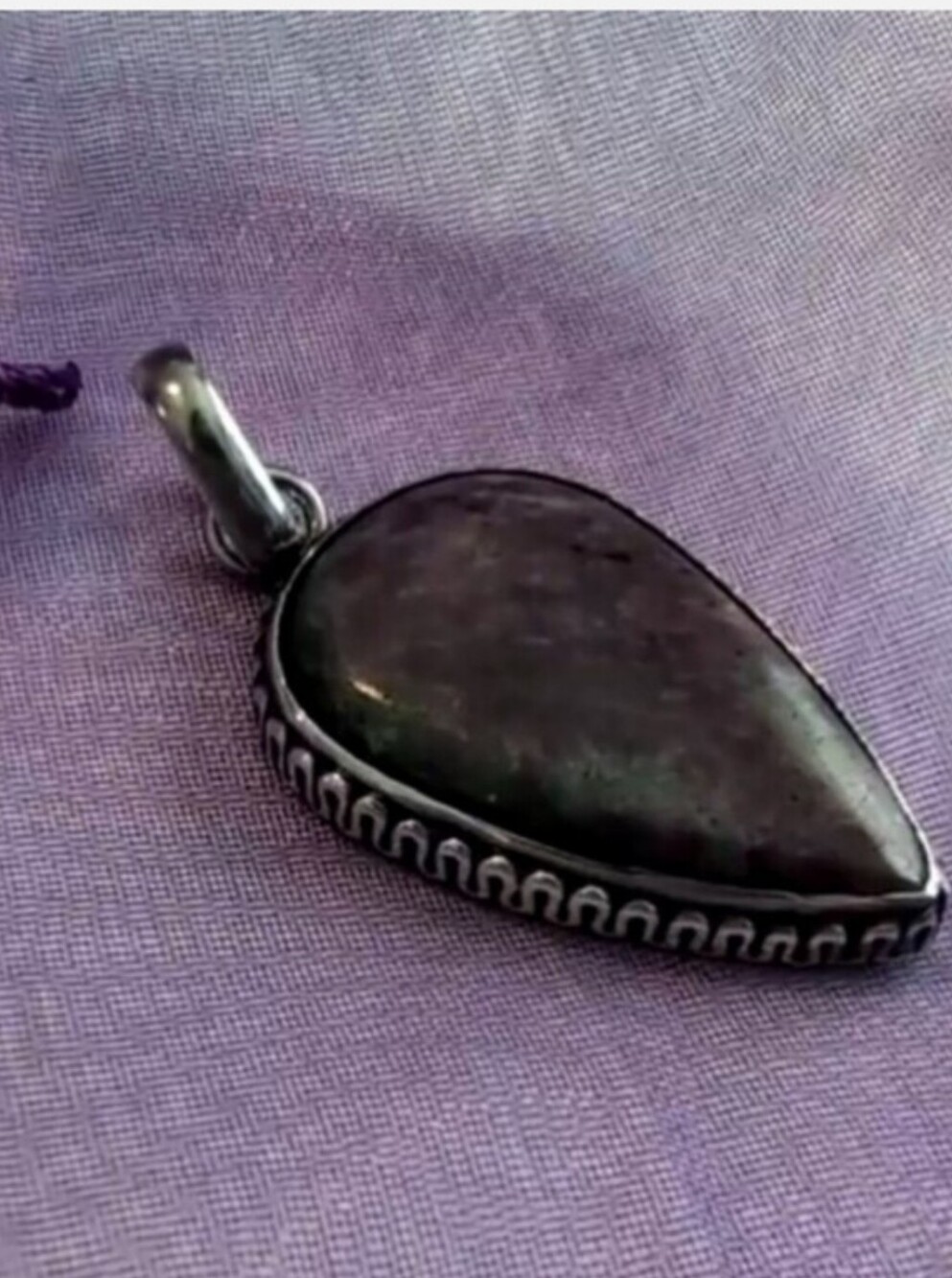 Ruby Zoisite Purple Teardrop Stone Pendant Necklace - Women's Jewelry